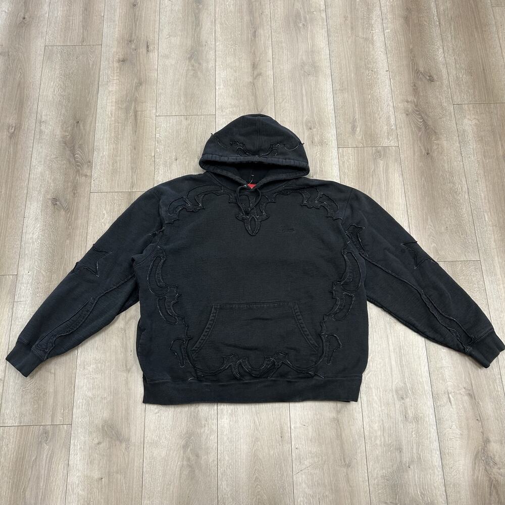 SS23 Supreme Western Cut Out Hooded Sweatshirt Black size XXL 2XL SF